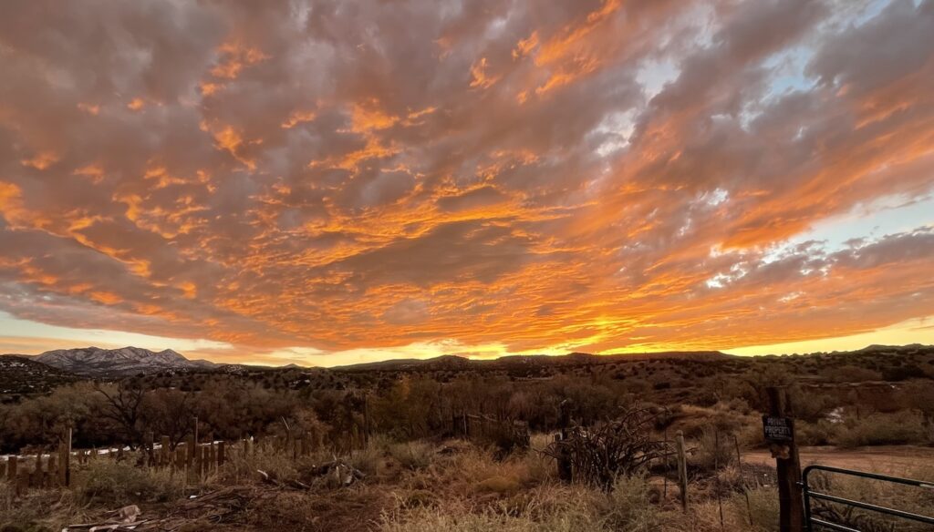 maya jones, santa fe sunset